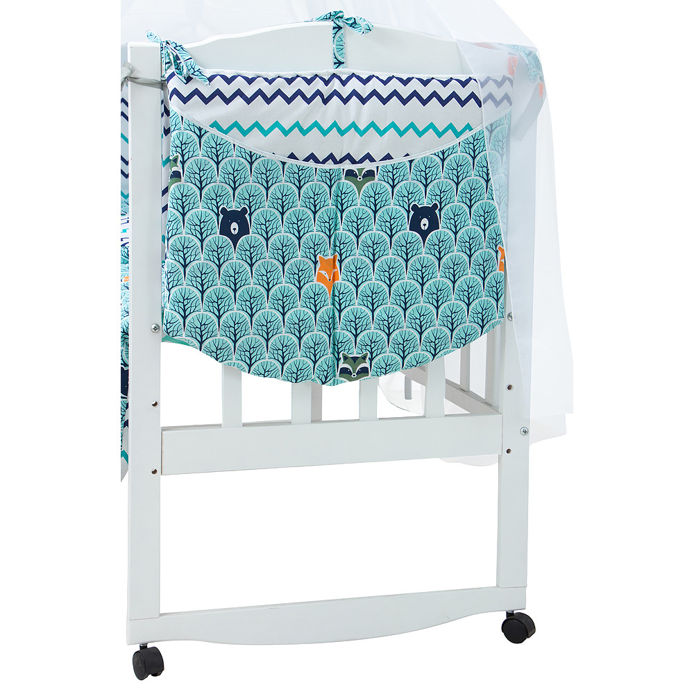 Дитячий комплект постільної білизни Babyroom Classic Bortiki-01 бірюзовий ліс Дитячий комплект постільної білизни Babyroom Classic Bortiki-01 бірюзовий ліс