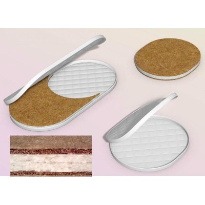 Детский матрас-трансформер Ovalbed кокос-хлопок-лен 2 в 1 (средней жесткости)