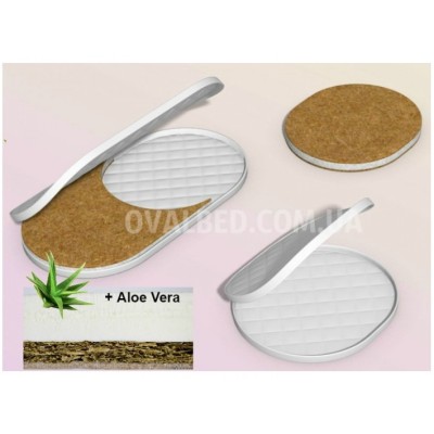 Дитячий овальний матрац Ovalbed Vip Aloe Vera водорості + латекс 2в1 фіто-ергономічний 70/120