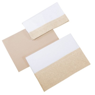 Комплект Micuna Galaxy Beige (простынь на р/з, простынь, наволочка) для детской кроватки