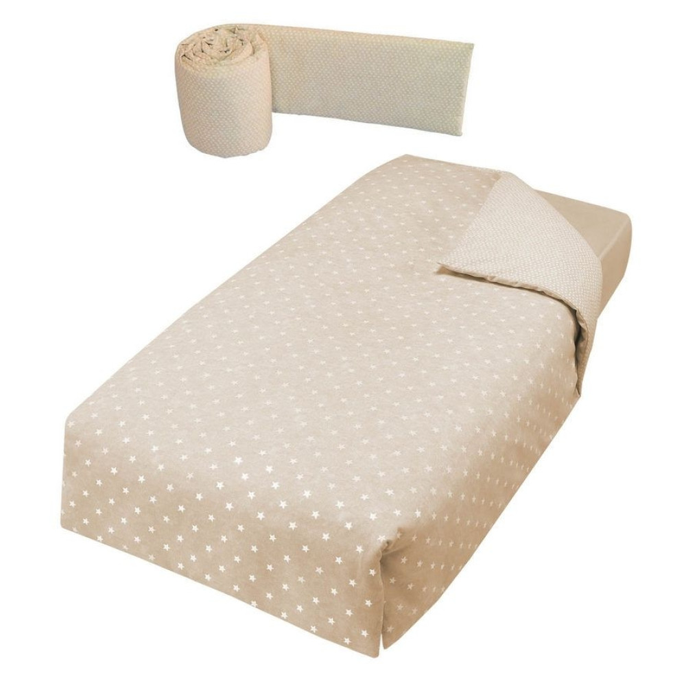 Комплект Micuna Galaxy Beige (одеяло с пододеяльником, бортики) для детской кроватки