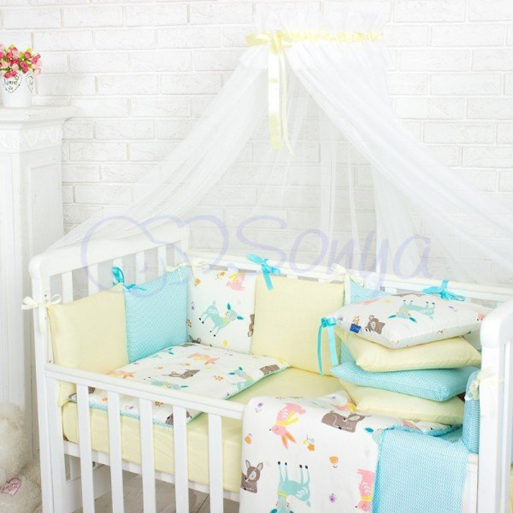 Постельный комплект Маленькая Соня Baby Design Premium Bambi 7 предметов