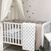 Постільний комплект Маленька соня Baby Mix Сіро-кремові серця 6 предметів (0291541)