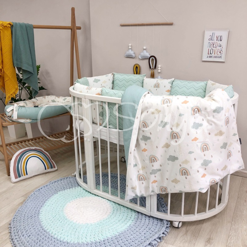 Постільний комплект Маленька Соня Baby Desing Веселка 6 предметів