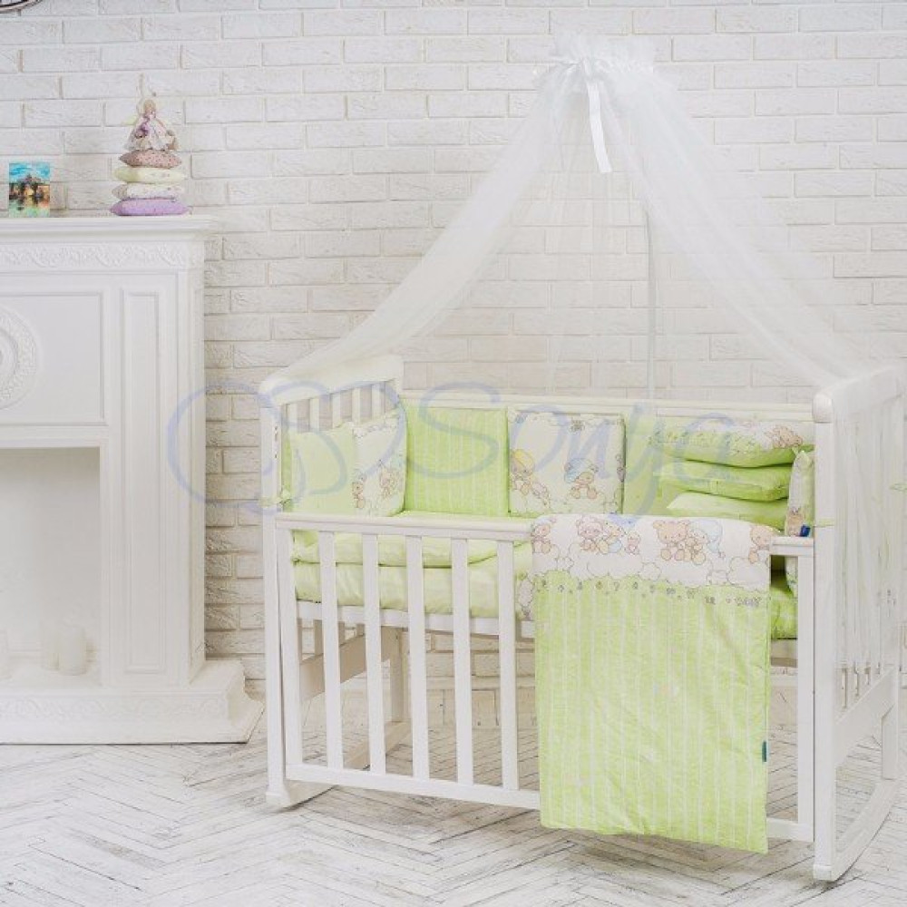 Постельный комплект Маленькая Соня Baby Design Малыши в шапочках 7 предметов