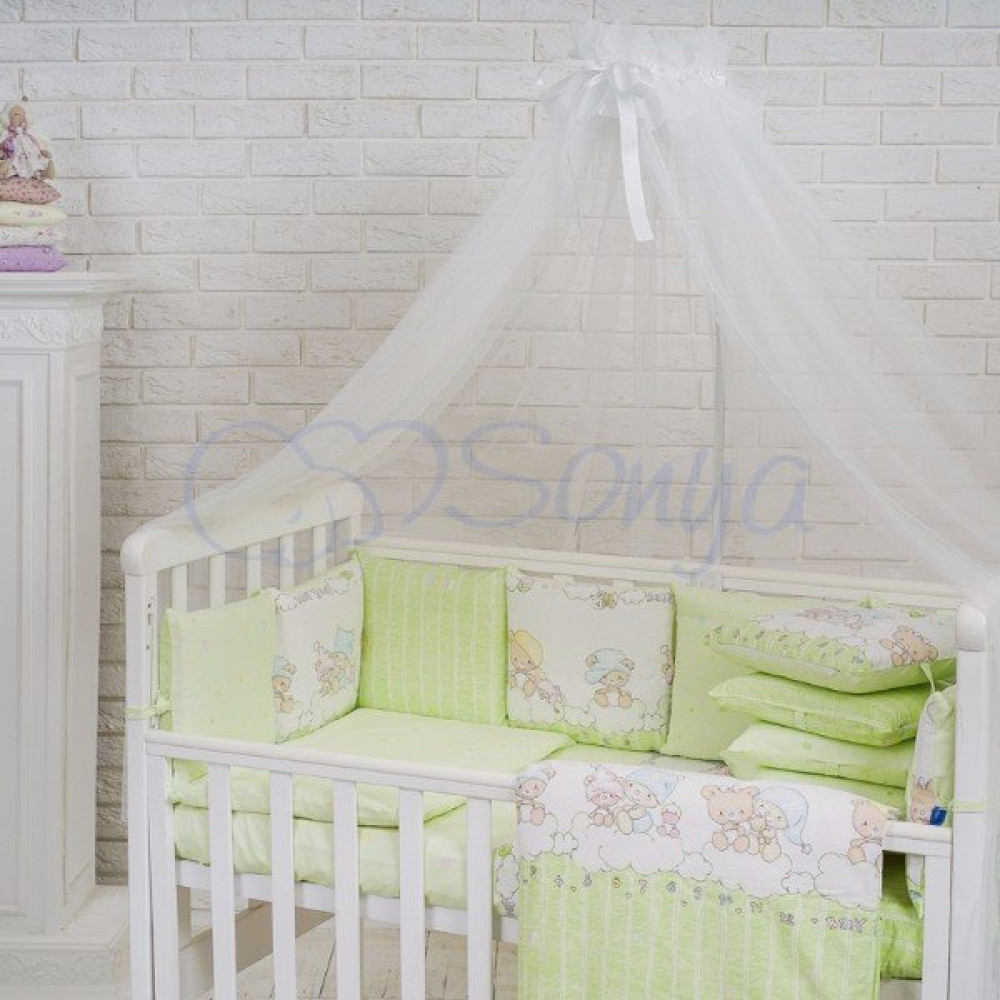Постельный комплект Маленькая Соня Baby Design Малыши в шапочках 7 предметов