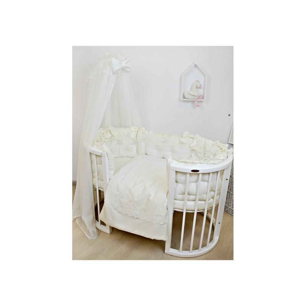 Детское постельное белье Ovalbed Сливочное кружево 3D сатин