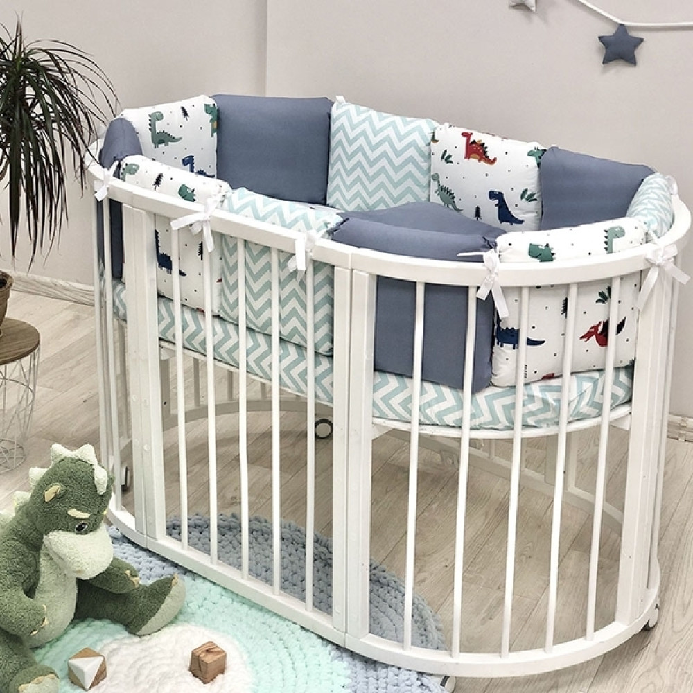 Постільний комплект Маленька Соня Baby Desing Діно Синій 6 предметів (0219186)