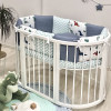 Постільний комплект Маленька Соня Baby Desing Діно Синій 6 предметів (0219186)