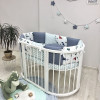 Постільний комплект Маленька Соня Baby Desing Діно Синій 6 предметів (0219186)