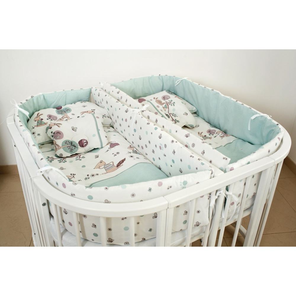 Постільний комплект для двійнят Twins 14 елементів Forest mint (4000-T-405)