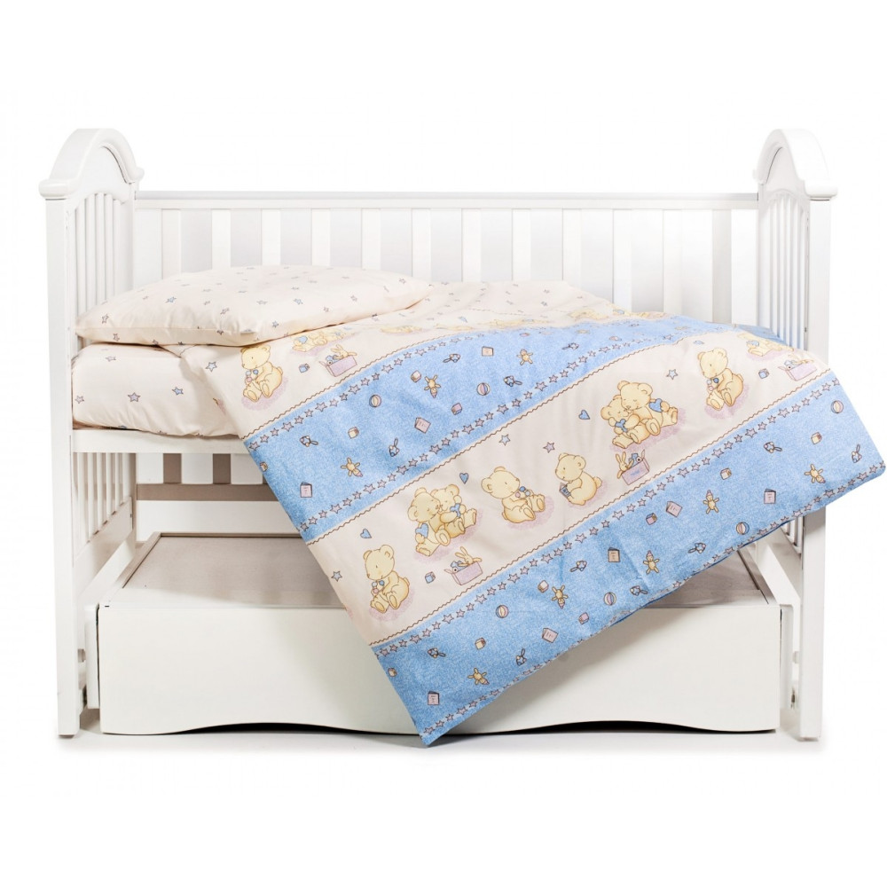 Сменная постель Twins Comfort Пушистые мишки, голубые (3051-C-015)