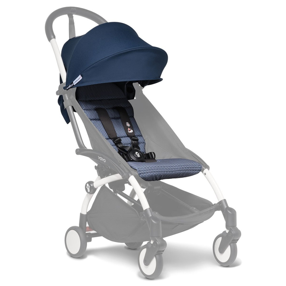 Stokke YOYO 6+ - комплект текстиля (капюшон, дополнительная мягкая вкладка) • Air France Blue