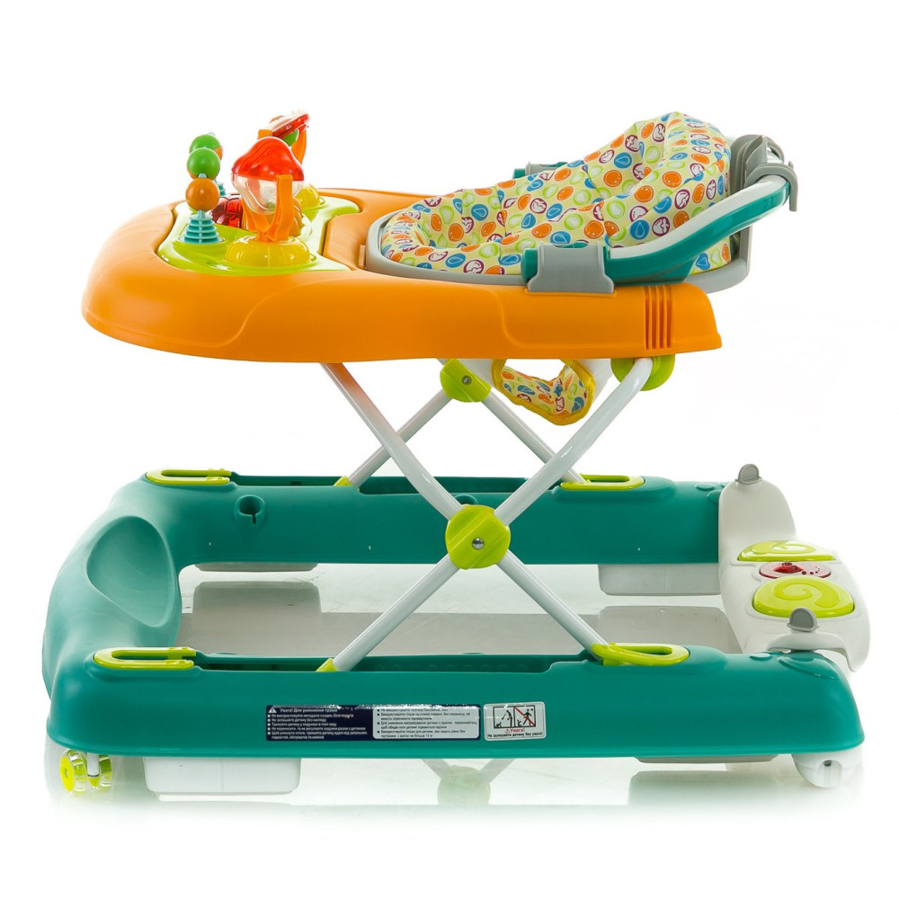 Ходунки Mioobaby 3 в 1 XA20 оранжево-зеленые (9000006)
