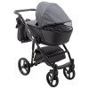 Коляска 2 в 1 Bair City Soft 219 графіт - чорна кожа (626211)