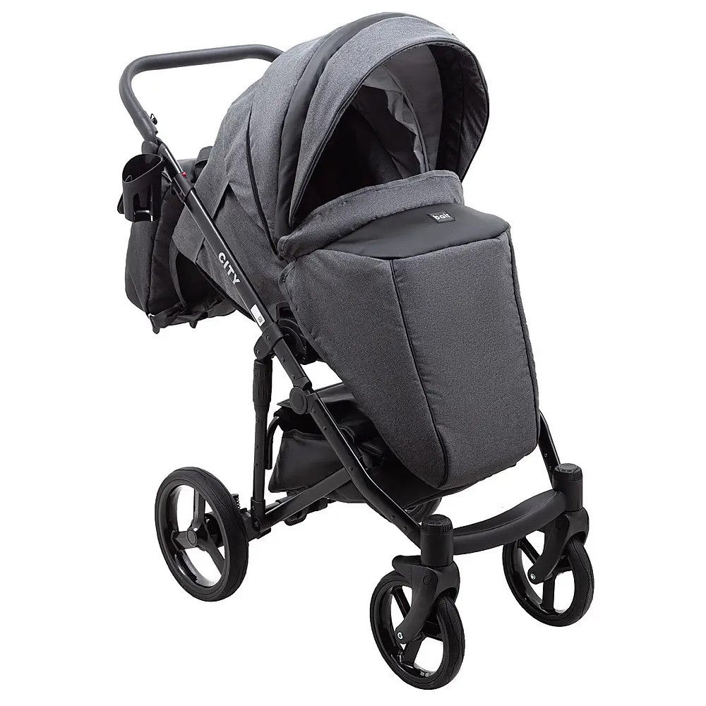 Коляска 2 в 1 Bair City Soft 219 графіт - чорна кожа (626211) Коляска 2 в 1 Bair City Soft 219 графіт - чорна кожа (626211)