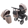 Коляска 2 в 1 Bair City Soft 455 капучино - чорна кожа (626213)