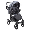 Коляска 2 в 1 Bair City Soft 218 серый - черная кожа