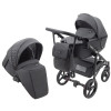 Коляска 2 в 1 Bair City Soft 222 черный - черная кожа