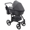 Коляска 2 в 1 Bair City Soft 222 черный - черная кожа
