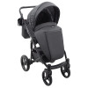 Коляска 2 в 1 Bair City Soft 222 черный - черная кожа