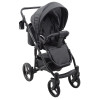 Коляска 2 в 1 Bair City Soft 222 черный - черная кожа