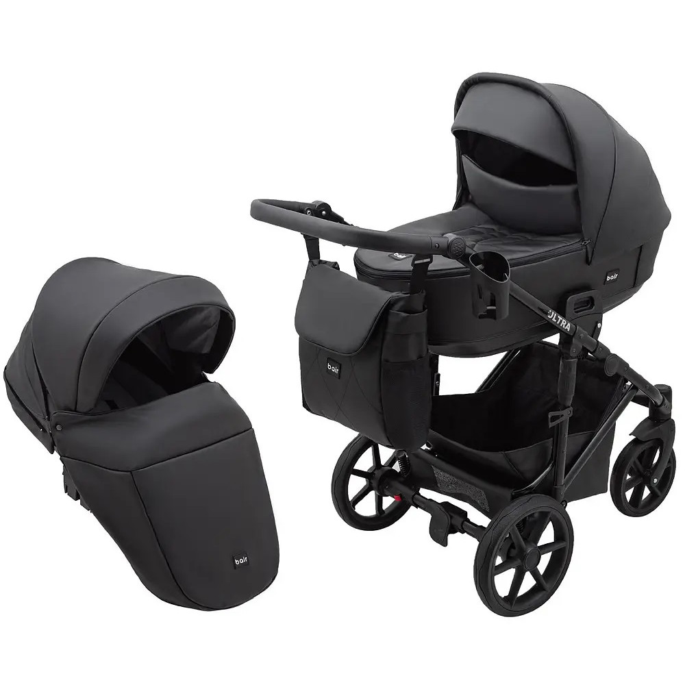 Коляска 2 в 1 Bair Ultra Eco U-36 чорний (680611)