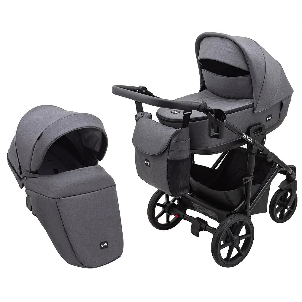 Коляска 2 в 1 Bair Ultra Soft U-219 графит (680623)