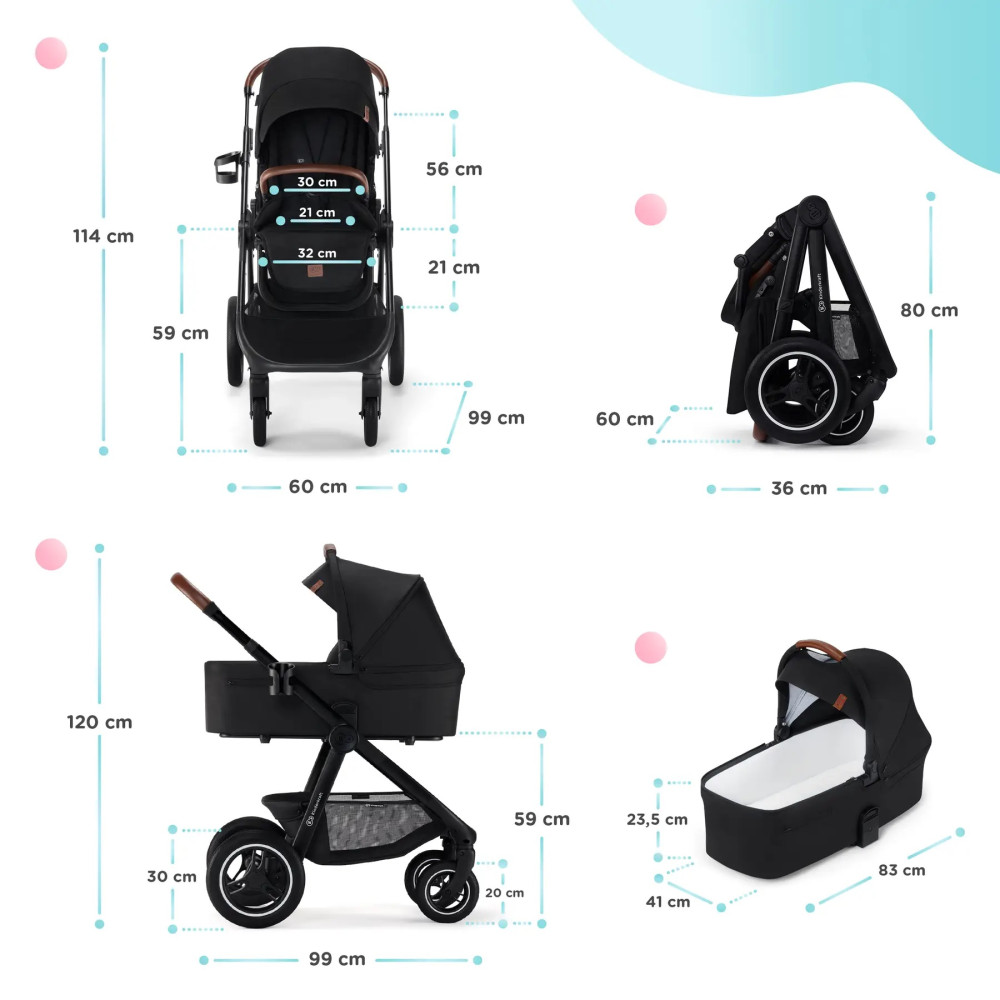 Коляска 2 в 1 Kinderkraft Everyday Black (KSEVER00BLK2000)