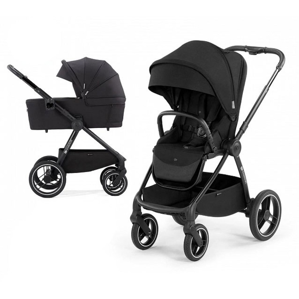 Kinderkraft Nea - універсальна багатофункціональна коляска 2 в 1 з великими колесами • Midnight Black (KSNEA000BLK2000)