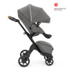 Stokke Xplory X - детская коляска 2 в 1 с люлькой для новорожденных, всесезонная коляска с прогулочным блоком • Серый модерн (k.571402)