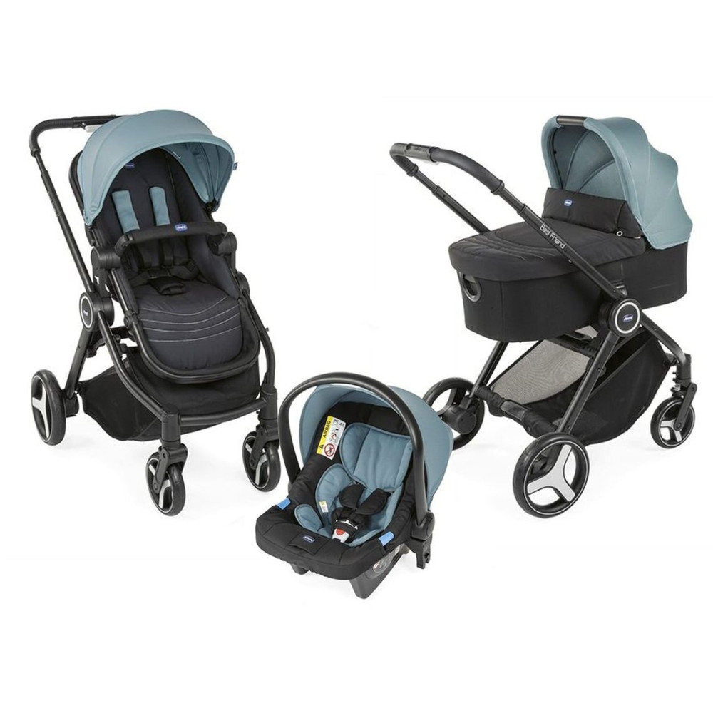 Коляска 3 в 1 Chicco Trio Best Friend+ Light бірюзовий