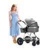 Kinderkraft Veo - універсальна коляска 3 в 1 з великими колесами • Gray (KKWVEOGRY30000)