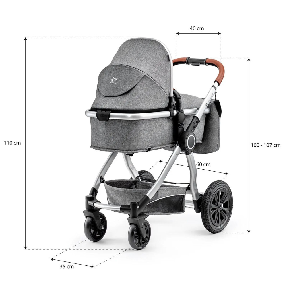 Kinderkraft Veo - універсальна коляска 3 в 1 з великими колесами • Gray (KKWVEOGRY30000) Kinderkraft Veo - універсальна коляска 3 в 1 з великими колесами • Gray (KKWVEOGRY30000)