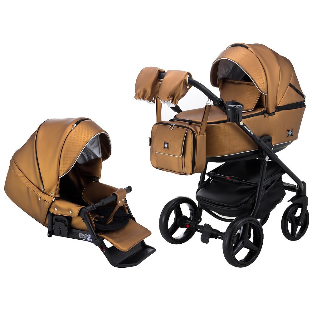 Коляска 2 в 1 Adamex Barcelona кожа 100% Y230