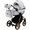 Коляска 2 в 1 Adamex Barcelona Polar (Pink Gold) кожа 100% BR321