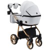 Коляска 2 в 1 Adamex Barcelona Polar (Pink Gold) кожа 100% BR321
