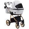 Коляска 2 в 1 Adamex Barcelona Polar (Pink Gold) кожа 100% BR321