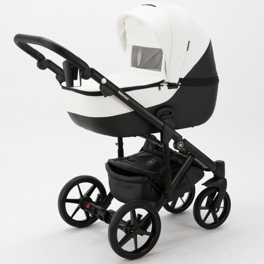 Коляска 2 в 1 Adamex Bibione SD-01 білий + чорний