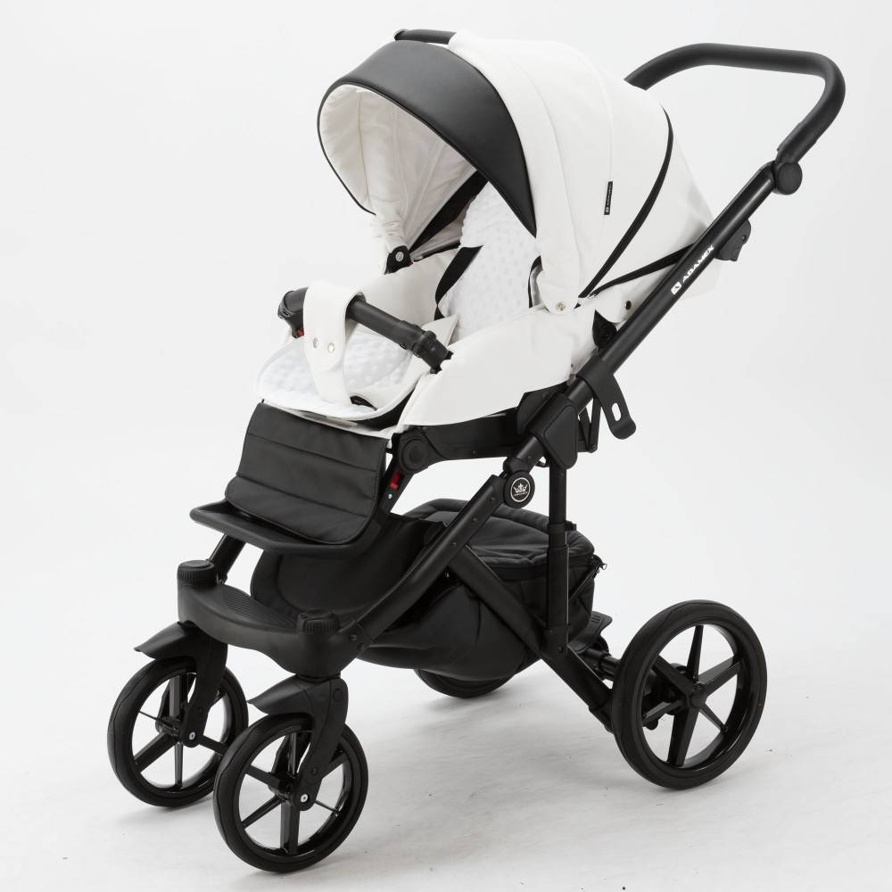 Коляска 2 в 1 Adamex Bibione SD-01 білий + чорний