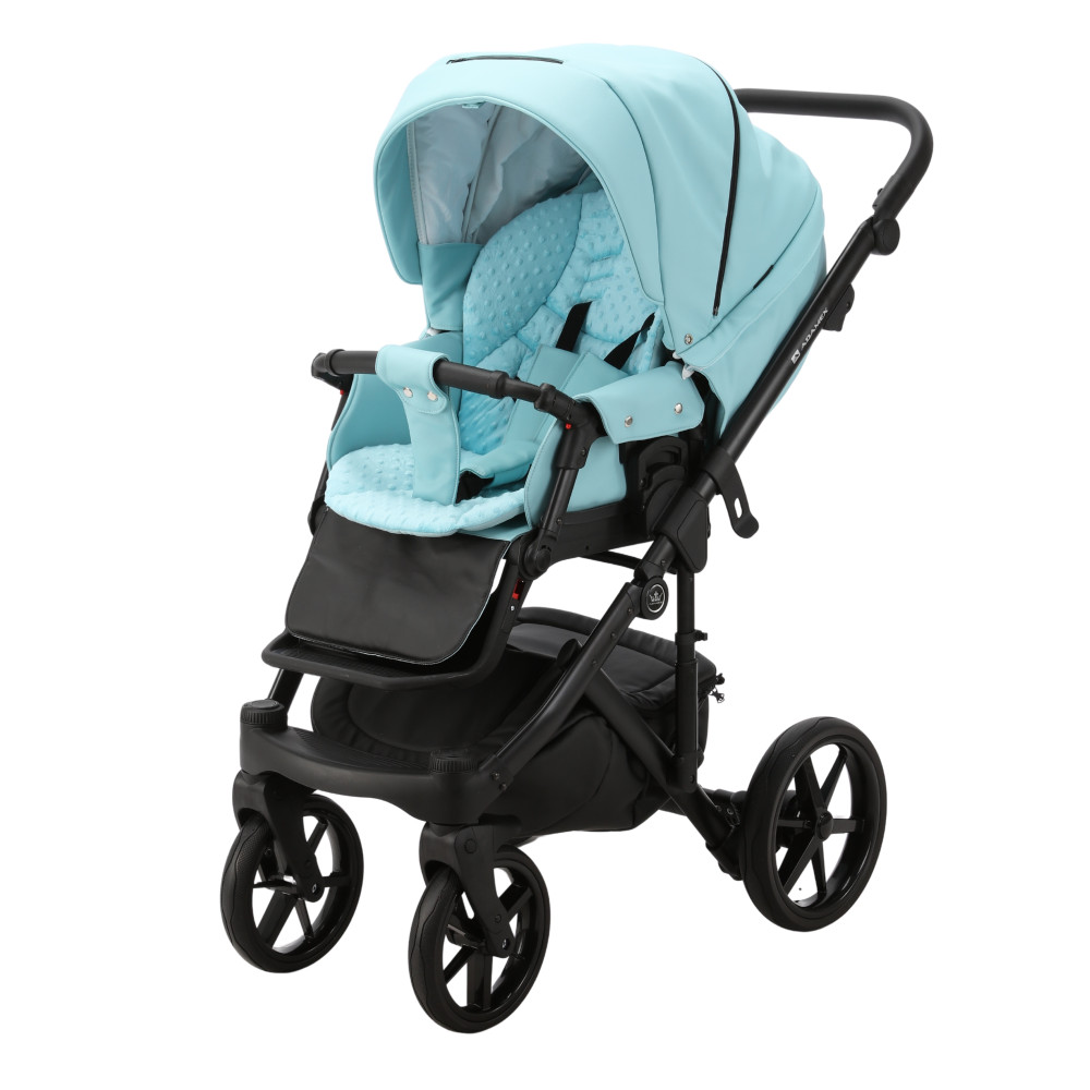 Коляска 2 в 1 Adamex Diego SA-19 (голубая кожа)
