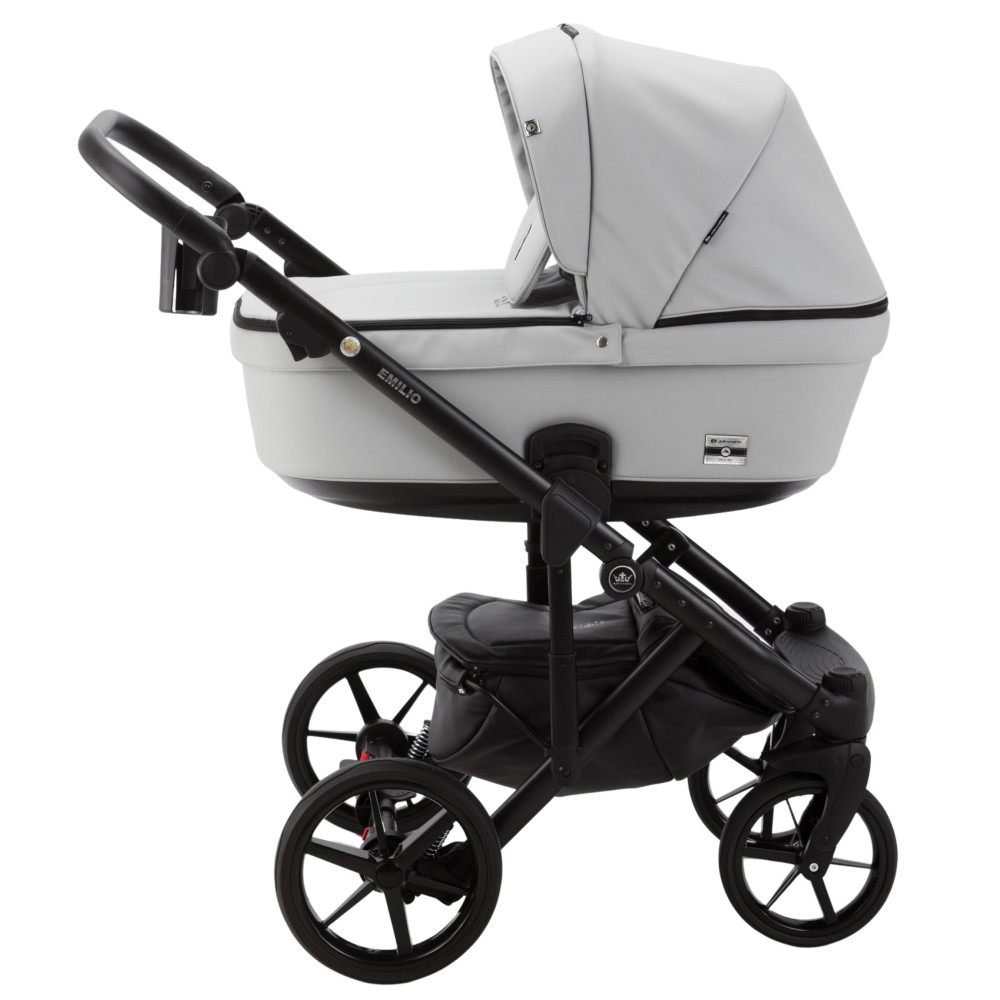 Коляска 2 в 1 Adamex Emilio EM-303 Eco (серая кожа)