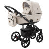 Коляска 2 в 1 Adamex Emilio EM-306 Eco (бежевая кожа)