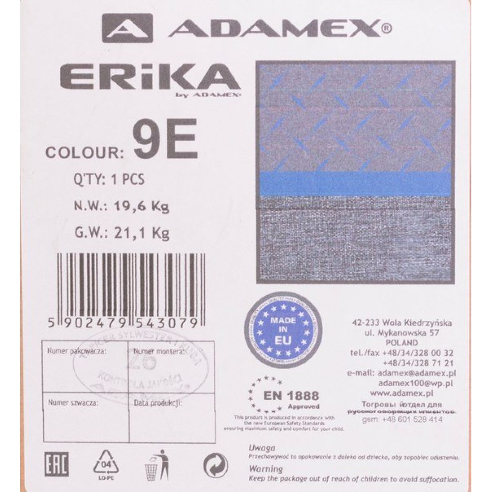 Коляска 2 в 1 Adamex Erika 9E (Адамекс Еріка 9E)