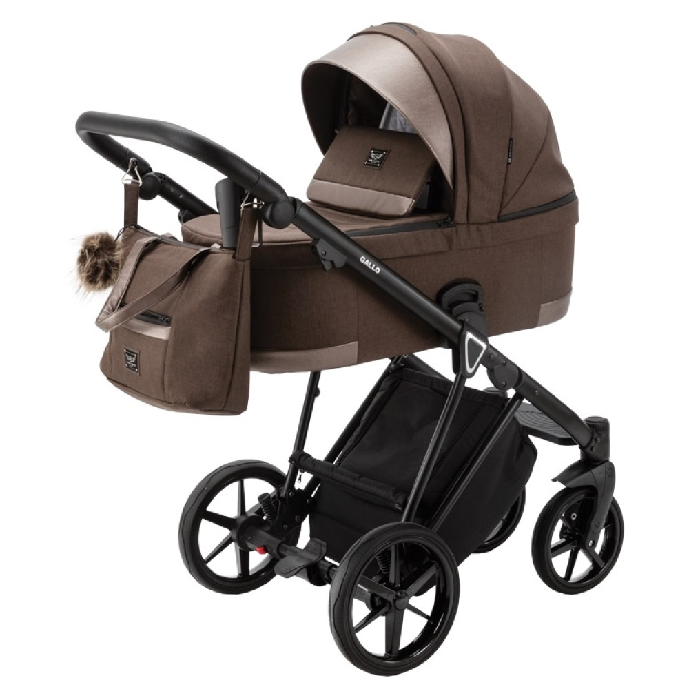 Коляска 2 в 1 Adamex Gallo GA-10 Chocolate Gold