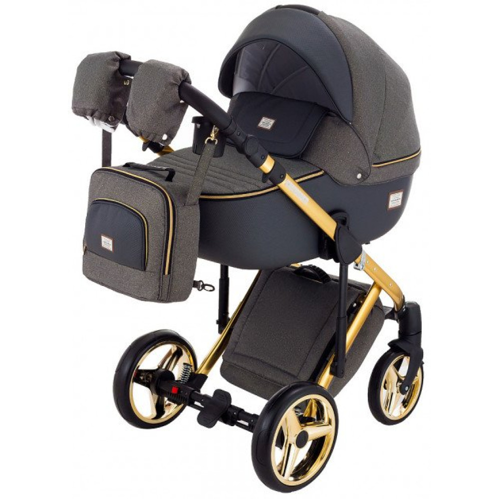Коляска 2 в 1 Adamex Luciano Polar Gold Q89