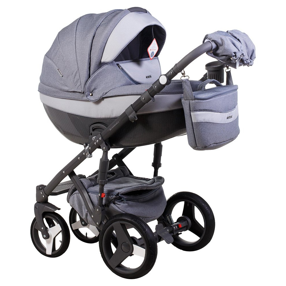 Коляска 2 в 1 Adamex Monte Carbon Deluxe D26 (Адамекс Монте Д26)