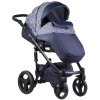 Коляска 2 в 1 Adamex Monte Carbon Deluxe D62 еко шкіра 100% (Адамекс Монте Д62)