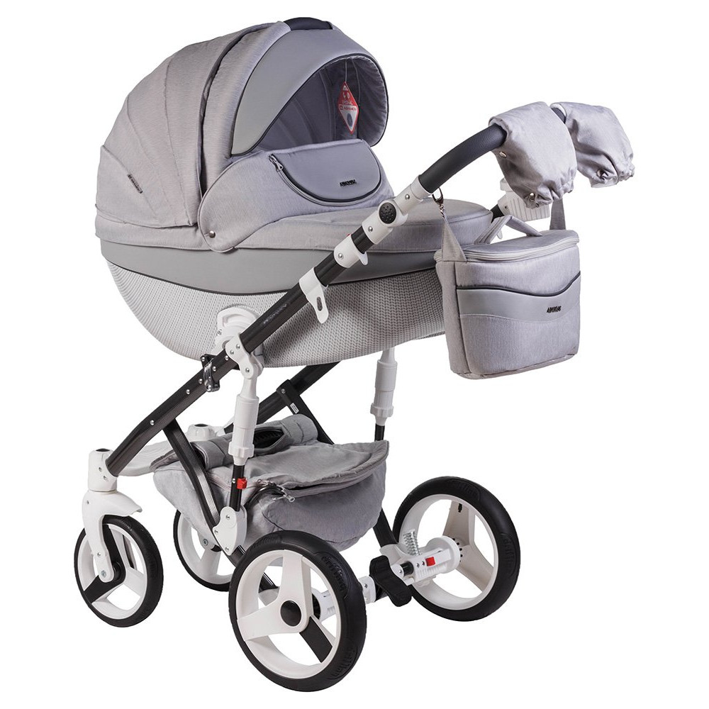 Коляска 2 в 1 Adamex Monte Carbon Deluxe D8 (Адамекс Монте Д8)