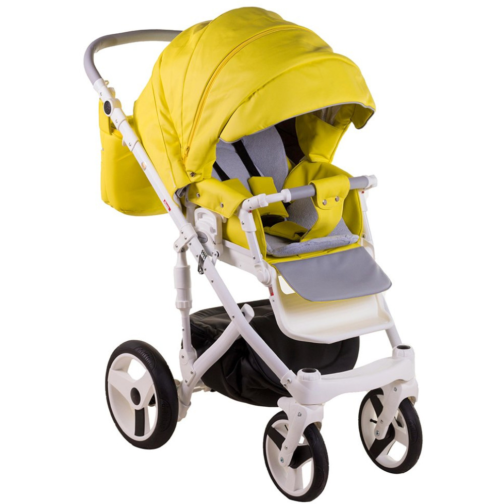 Коляска 2 в 1 Adamex Monte Carbon Deluxe 39SC-B эко кожа 100% (Адамекс Монте 39SC-B)